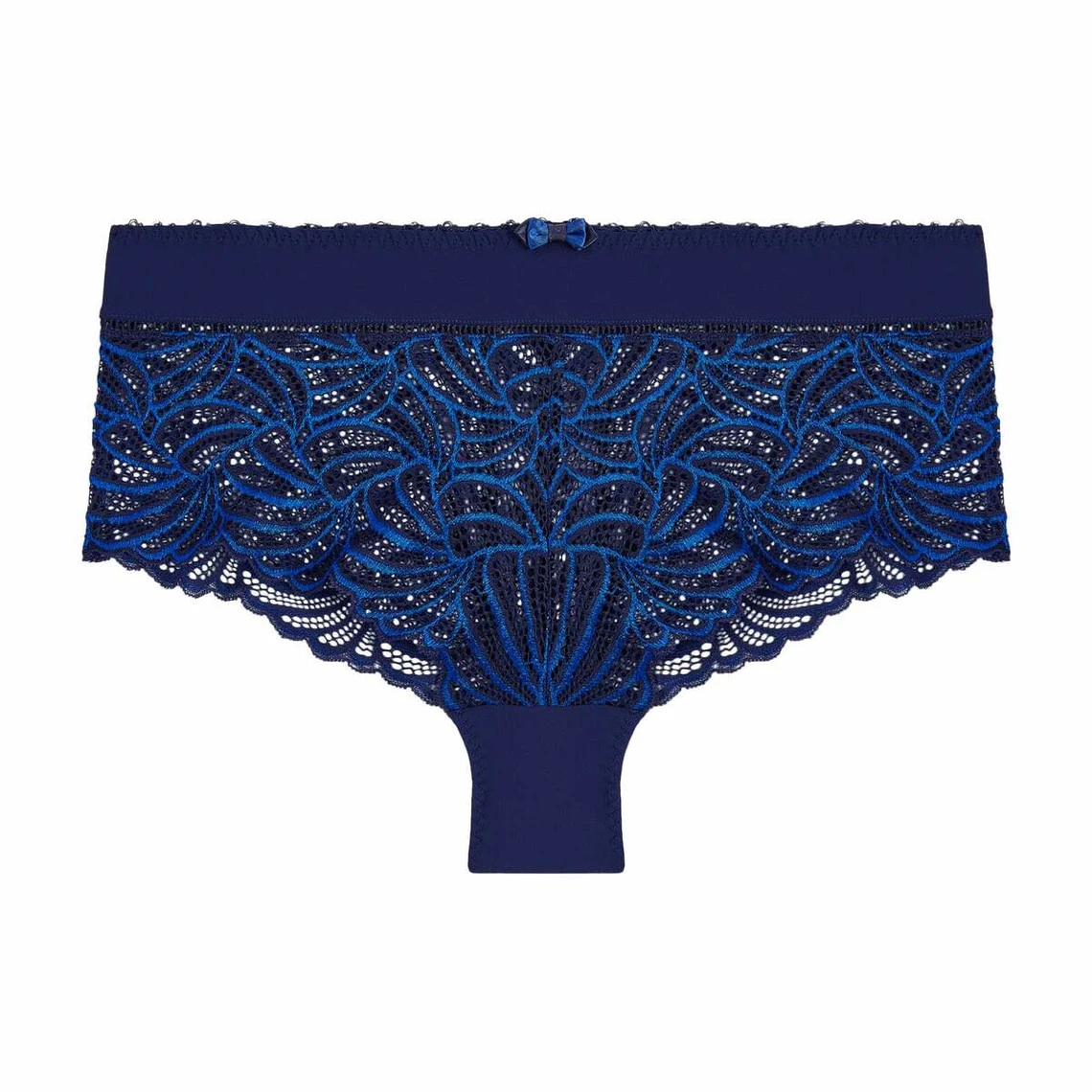 Shorty En Dentelle Ajourée Avec Ceinture Large - Bleu - Bestform | 3 SUISSES 1 Shorty En Dentelle Ajourée Avec Ceinture Large - Bleu - Bestform | 3 SUISSES