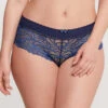 Bestform Shorty En Dentelle Ajourée Avec Ceinture Large - Bleu