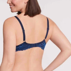 Soutien-gorge Plongeant Armatures à Coques En Dentelle Ajourée - Bleu - Bestform | 3 SUISSES